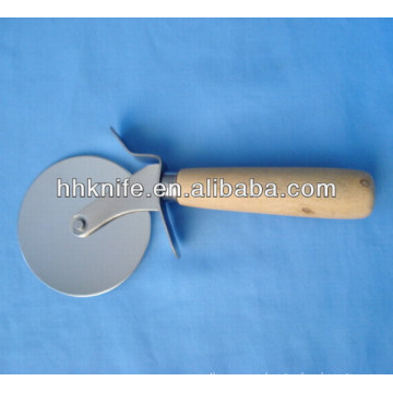 Stainless Steel Pizza Cutter with wooden handle